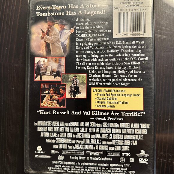 Tombstone (1993) DVD – Digitally Mastered Widescreen Edition - Picture 3 of 3